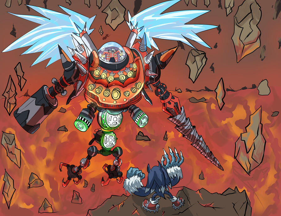 "Earth's Core! Egg Dragoon Vs. The Werehog!"